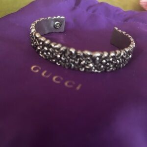 Silver lion’s mane bracelet Authentic Gucci